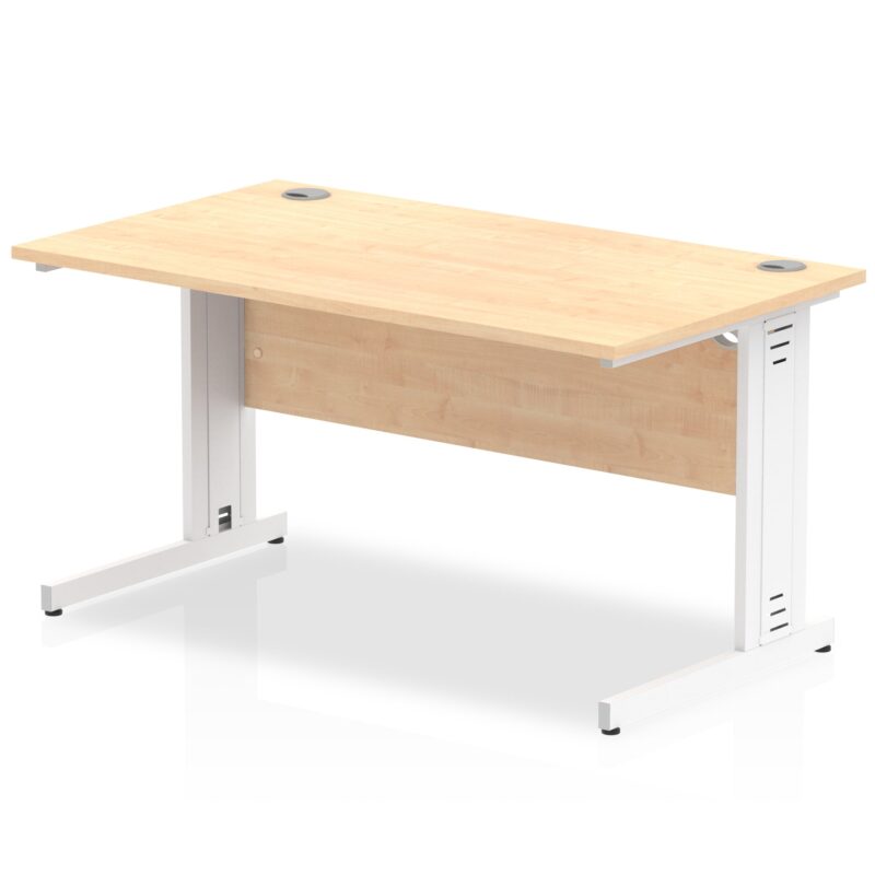 Impulse 1400mm Straight Desk Cable Managed Leg - Image 6
