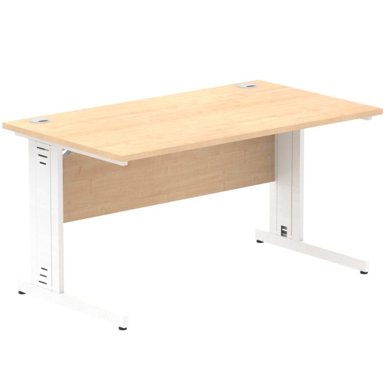 Impulse 1400mm Straight Desk Cable Managed Leg - Image 90