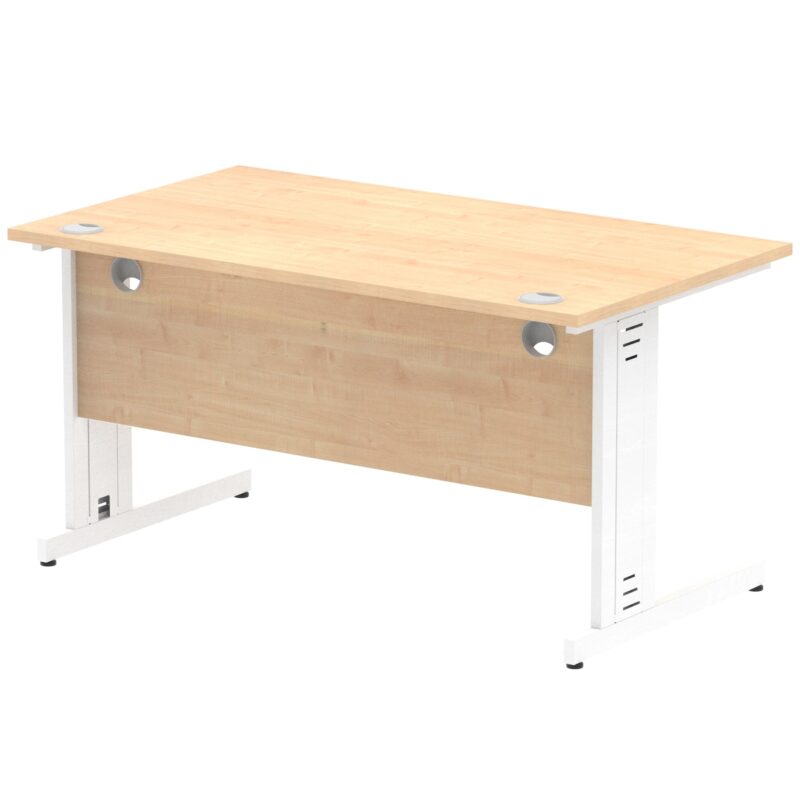 Impulse 1400mm Straight Desk Cable Managed Leg - Image 92