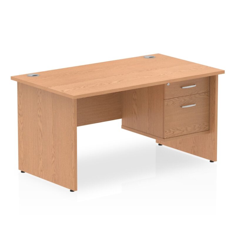Impulse 1400mm Panel End Straight Desk With Single Fixed Pedestal - Image 7