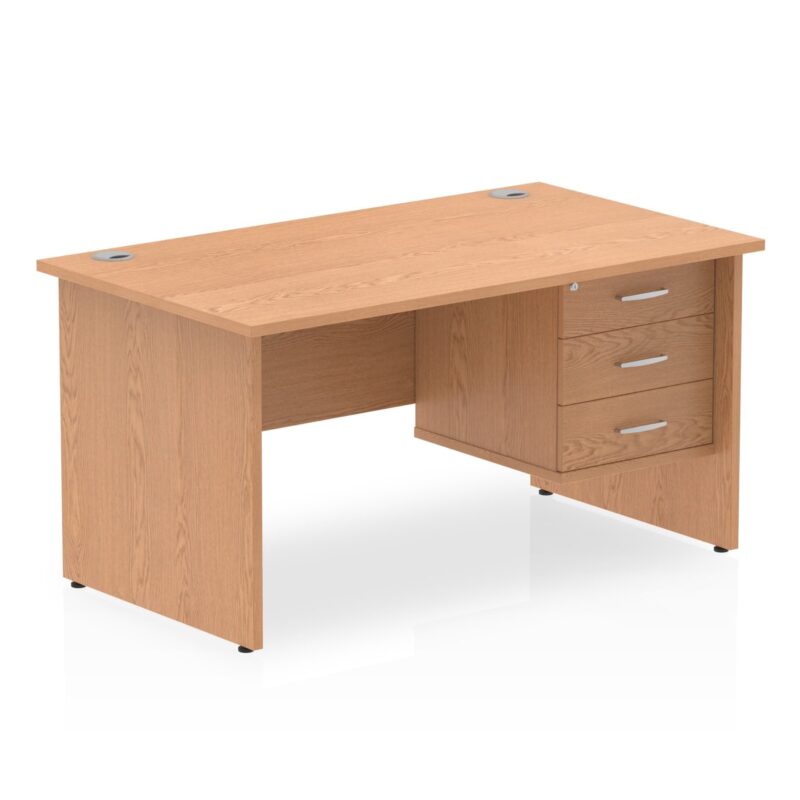 OE - Impulse 1400mm Panel End Straight Desk With Single Fixed Pedestal - Image 12