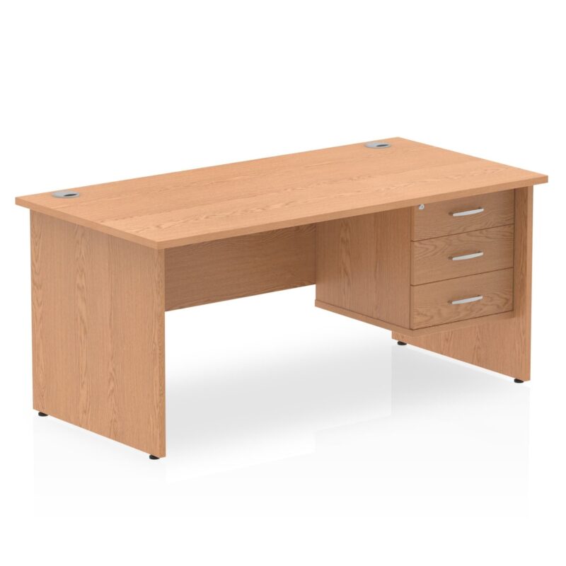 OE - Impulse 1600mm Panel End Straight Desk With Single Fixed Pedestal - Image 12