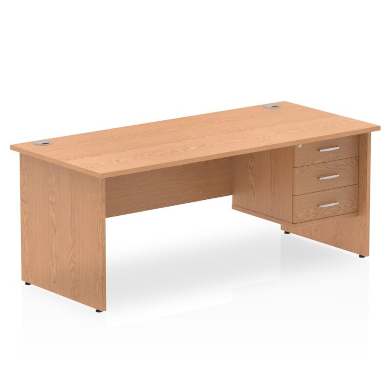Impulse 1800mm Panel End Straigh Desk With Single Fixed Pedestal - Image 8