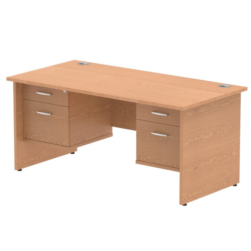 Impulse 1600mm Panel End Straight Desk With Two Fixed Pedestal - Image 10