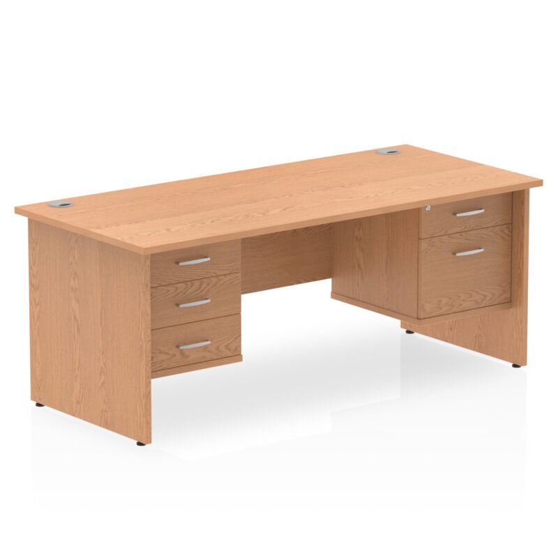 Impulse 1600mm Panel End Straight Desk With Two Fixed Pedestal - Image 11