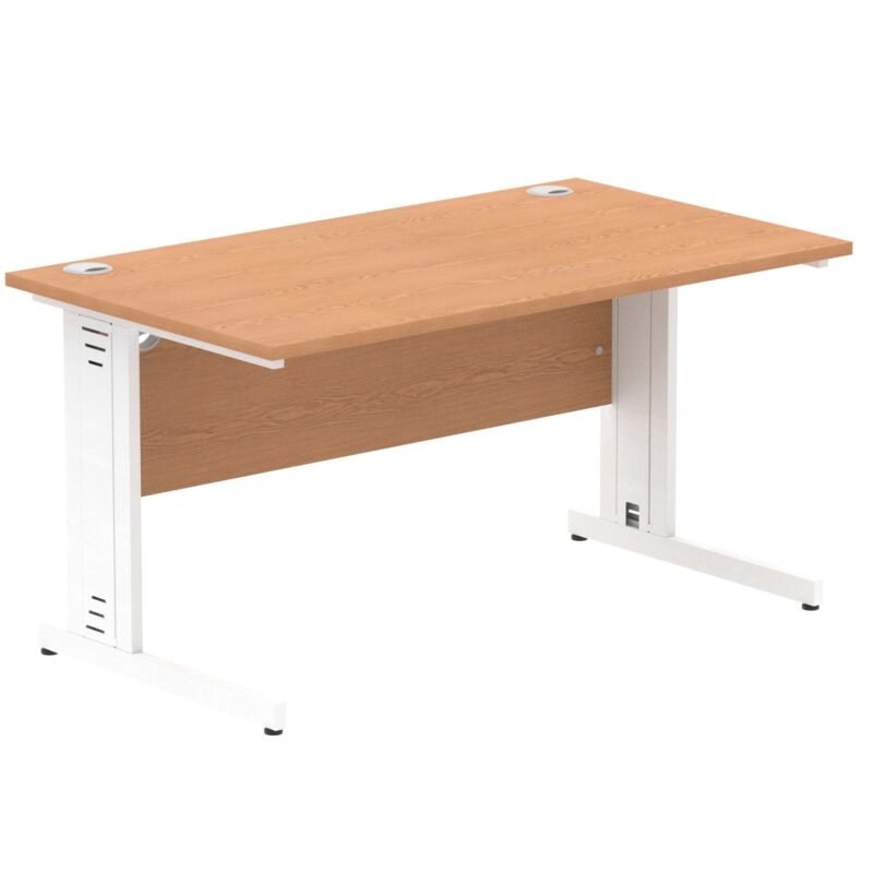 Impulse 1400mm Straight Desk Cable Managed Leg - Image 97
