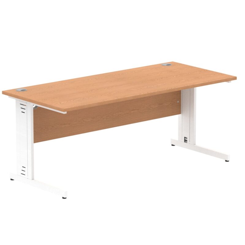 Impulse 1800mm Straight Desk Cable Managed Leg - Image 91