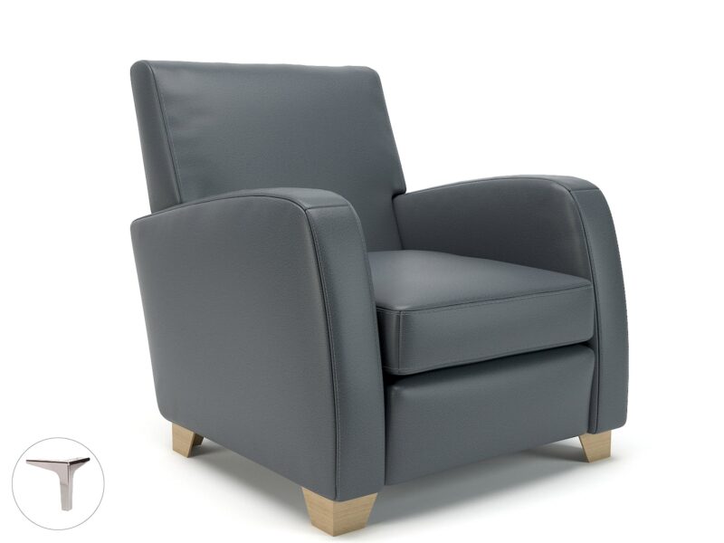 Wynne 81cm Wide Armchair in Cristina Marrone Ultima Faux Leather - Image 86