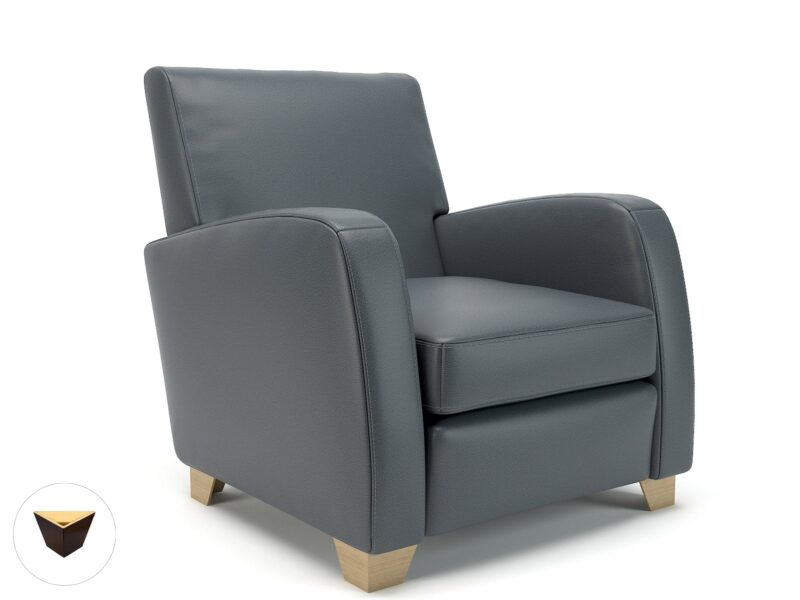 Wynne 81cm Wide Armchair in Cristina Marrone Ultima Faux Leather - Image 88