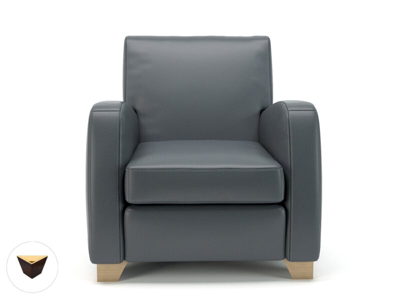 Wynne 81cm Wide Armchair in Cristina Marrone Ultima Faux Leather - Image 7