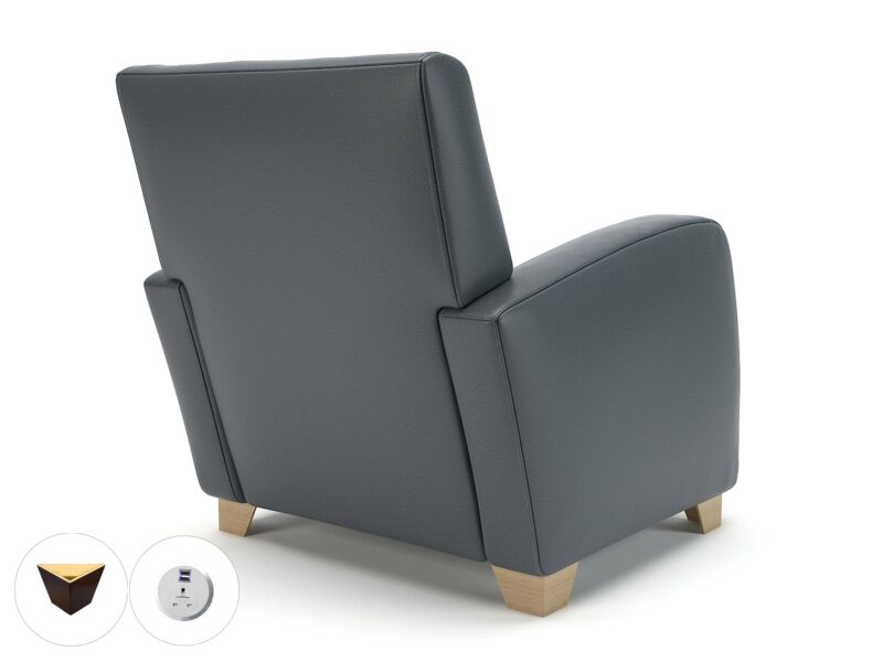 Wynne 81cm Wide Armchair in Cristina Marrone Ultima Faux Leather - Image 10