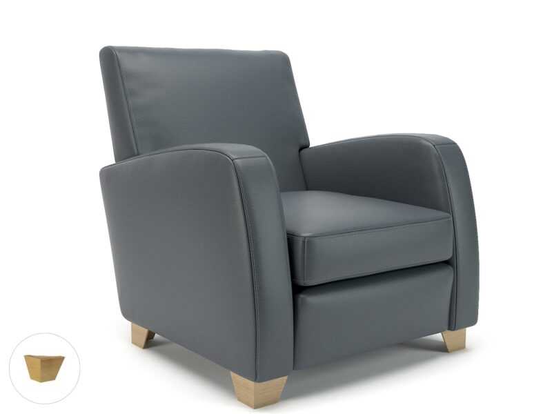 Wynne 81cm Wide Armchair in Cristina Marrone Ultima Faux Leather - Image 90