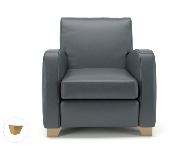 Wynne 81cm Wide Armchair in Cristina Marrone Ultima Faux Leather - Image 11