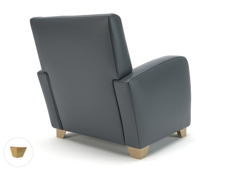 Wynne 81cm Wide Armchair in Cristina Marrone Ultima Faux Leather - Image 12