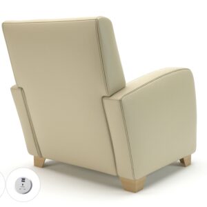 Wynne 81cm Wide Armchair in Cristina Marrone Ultima Faux Leather - Image 16