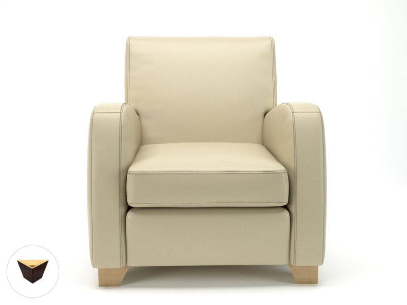 Wynne 81cm Wide Armchair in Cristina Marrone Ultima Faux Leather - Image 21