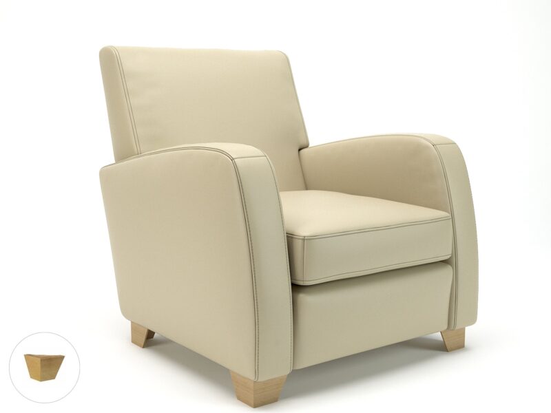 Wynne 81cm Wide Armchair in Cristina Marrone Ultima Faux Leather - Image 97