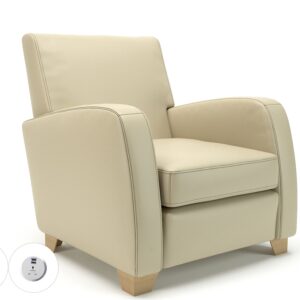 Wynne 81cm Wide Armchair in Cristina Marrone Ultima Faux Leather - Image 98