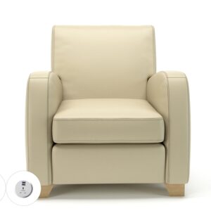 Wynne 81cm Wide Armchair in Cristina Marrone Ultima Faux Leather - Image 27