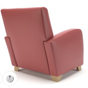 Wynne 81cm Wide Armchair in Cristina Marrone Ultima Faux Leather - Image 30