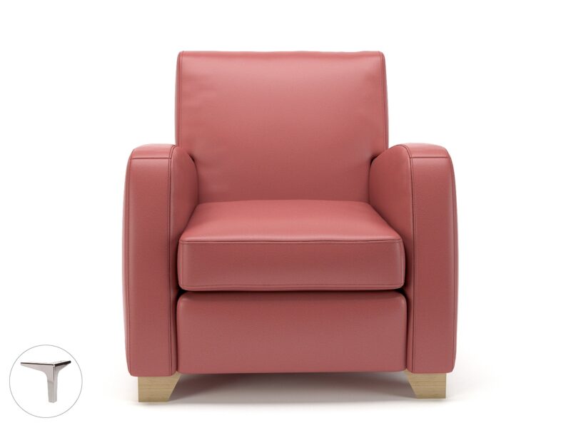 Wynne 81cm Wide Armchair in Cristina Marrone Ultima Faux Leather - Image 31