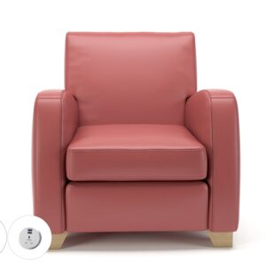 Wynne 81cm Wide Armchair in Cristina Marrone Ultima Faux Leather - Image 33