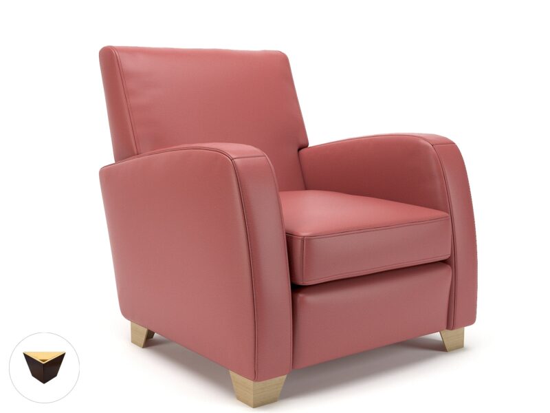 Wynne 81cm Wide Armchair in Cristina Marrone Ultima Faux Leather - Image 102