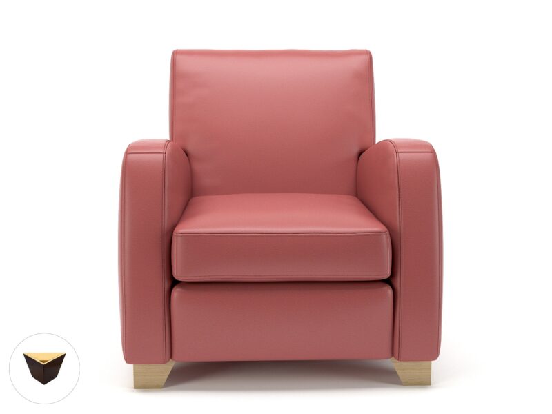 Wynne 81cm Wide Armchair in Cristina Marrone Ultima Faux Leather - Image 35