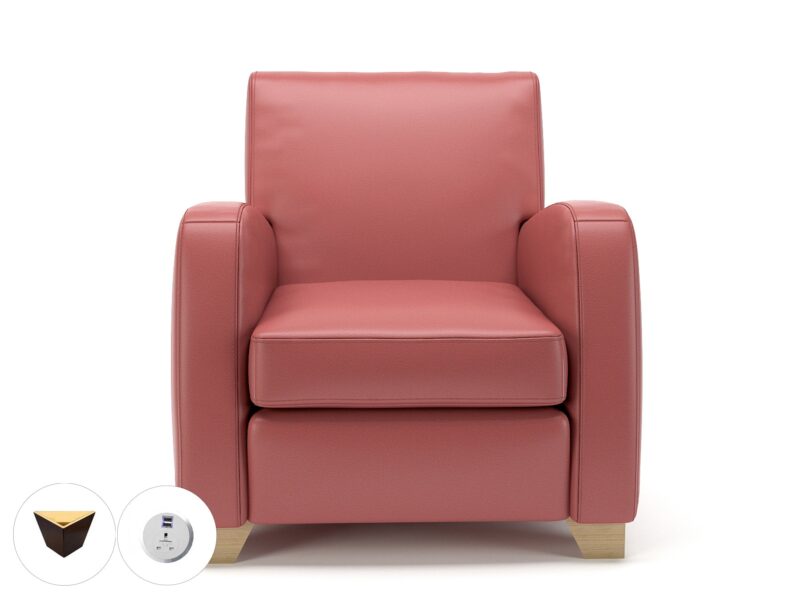 Wynne 81cm Wide Armchair in Cristina Marrone Ultima Faux Leather - Image 37