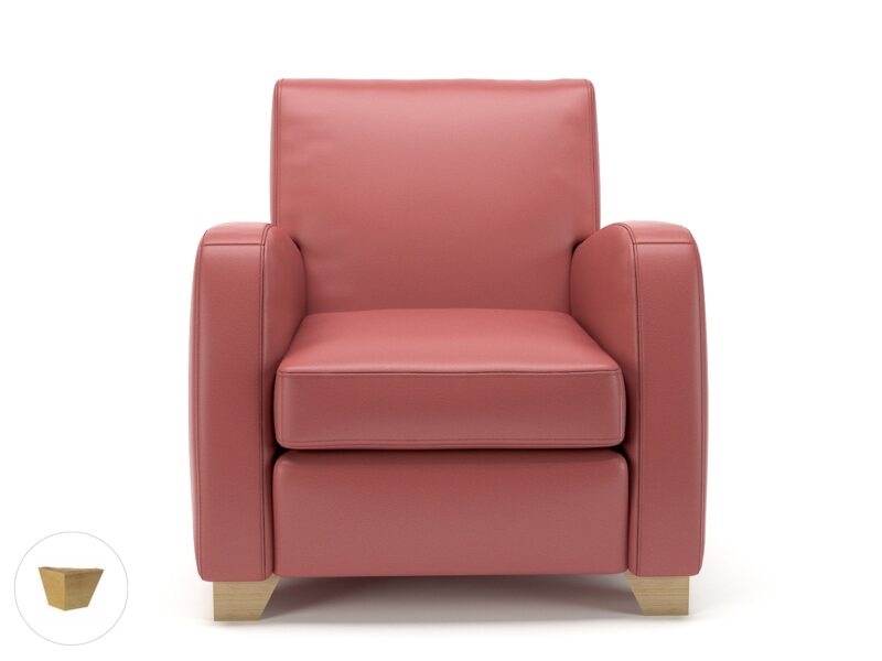 Wynne 81cm Wide Armchair in Cristina Marrone Ultima Faux Leather - Image 39