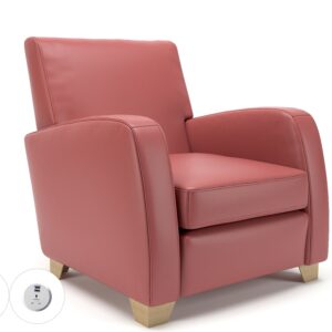 Wynne 81cm Wide Armchair in Cristina Marrone Ultima Faux Leather - Image 105