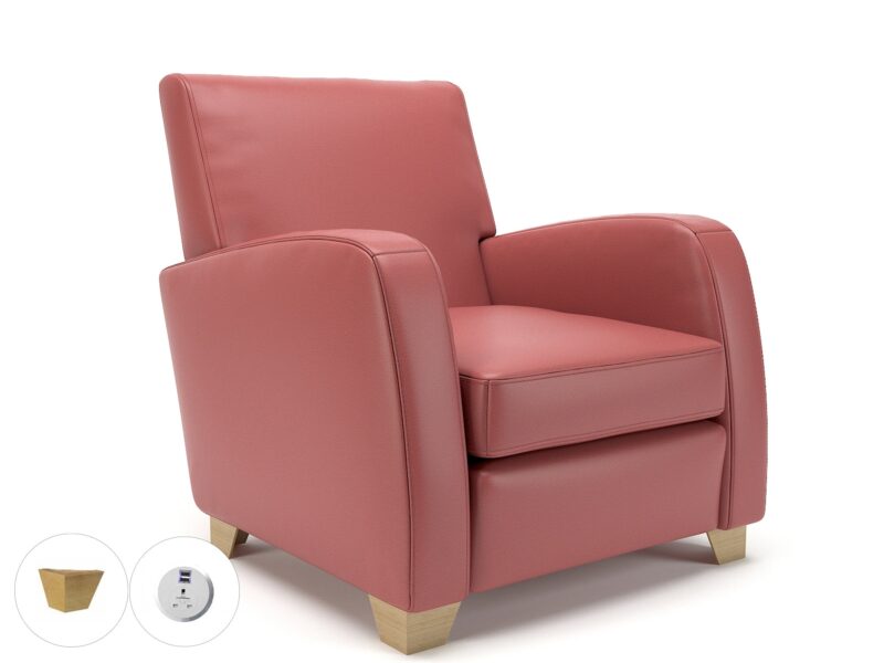 Wynne 81cm Wide Armchair in Cristina Marrone Ultima Faux Leather - Image 105