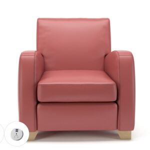 Wynne 81cm Wide Armchair in Cristina Marrone Ultima Faux Leather - Image 41
