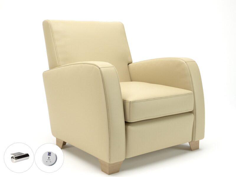 Wynne 81cm Wide Armchair in Cristina Marrone Ultima Faux Leather - Image 106