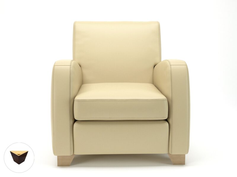 Wynne 81cm Wide Armchair in Cristina Marrone Ultima Faux Leather - Image 49