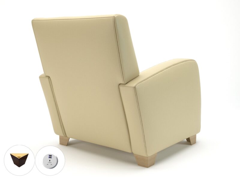 Wynne 81cm Wide Armchair in Cristina Marrone Ultima Faux Leather - Image 52