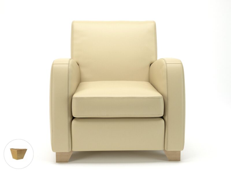 Wynne 81cm Wide Armchair in Cristina Marrone Ultima Faux Leather - Image 53