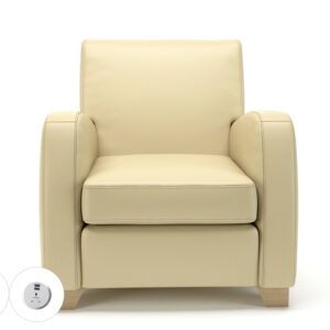 Wynne 81cm Wide Armchair in Cristina Marrone Ultima Faux Leather - Image 55