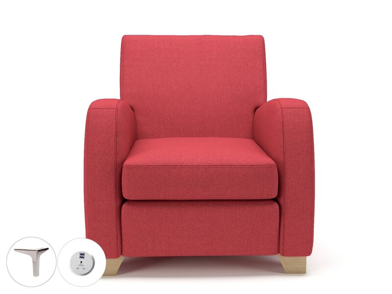 Wynne 81cm Wide Armchair in Camira Era Fabric - Image 5