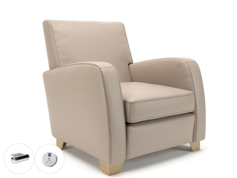 Wynne 81cm Wide Armchair in Cristina Marrone Ultima Faux Leather - Image 113