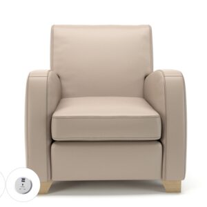 Wynne 81cm Wide Armchair in Cristina Marrone Ultima Faux Leather - Image 57