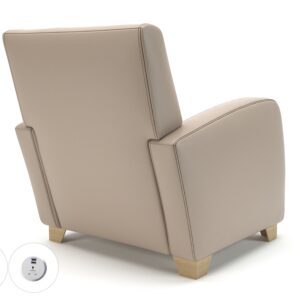 Wynne 81cm Wide Armchair in Cristina Marrone Ultima Faux Leather - Image 58