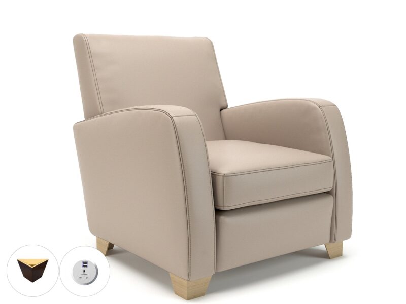 Wynne 81cm Wide Armchair in Cristina Marrone Ultima Faux Leather - Image 115