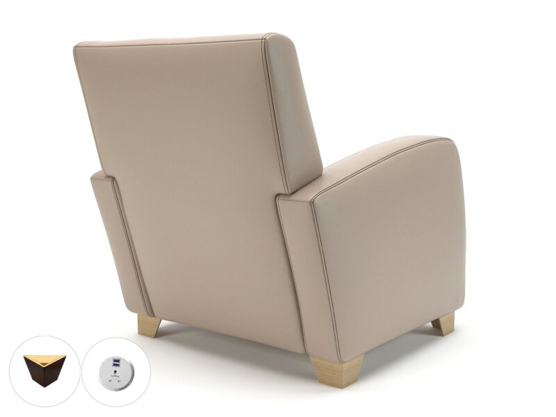 Wynne 81cm Wide Armchair in Cristina Marrone Ultima Faux Leather - Image 62