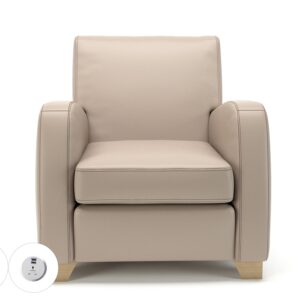 Wynne 81cm Wide Armchair in Cristina Marrone Ultima Faux Leather - Image 63