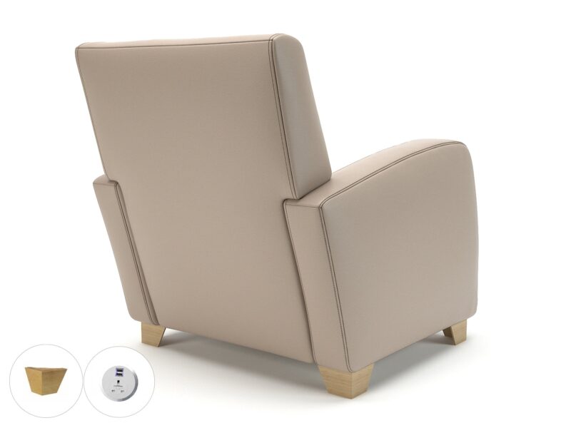 Wynne 81cm Wide Armchair in Cristina Marrone Ultima Faux Leather - Image 64