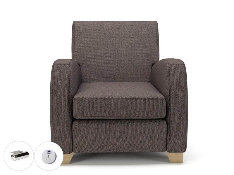 Wynne 81cm Wide Armchair in Camira Era Fabric - Image 43
