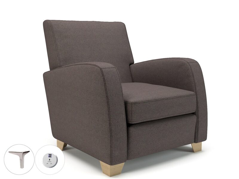 Wynne 81cm Wide Armchair in Camira Era Fabric - Image 136