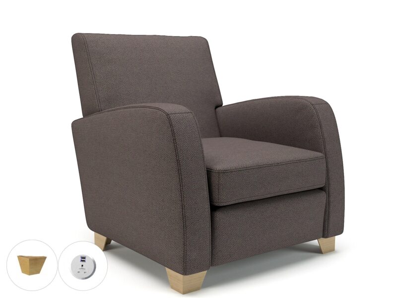 Wynne 81cm Wide Armchair in Camira Era Fabric - Image 140