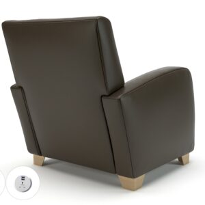 Wynne 81cm Wide Armchair in Cristina Marrone Ultima Faux Leather - Image 66